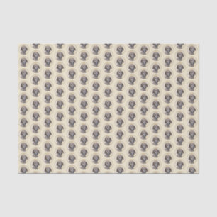 Papier Mousseline Plott Peinture - Cute Original Chien Art