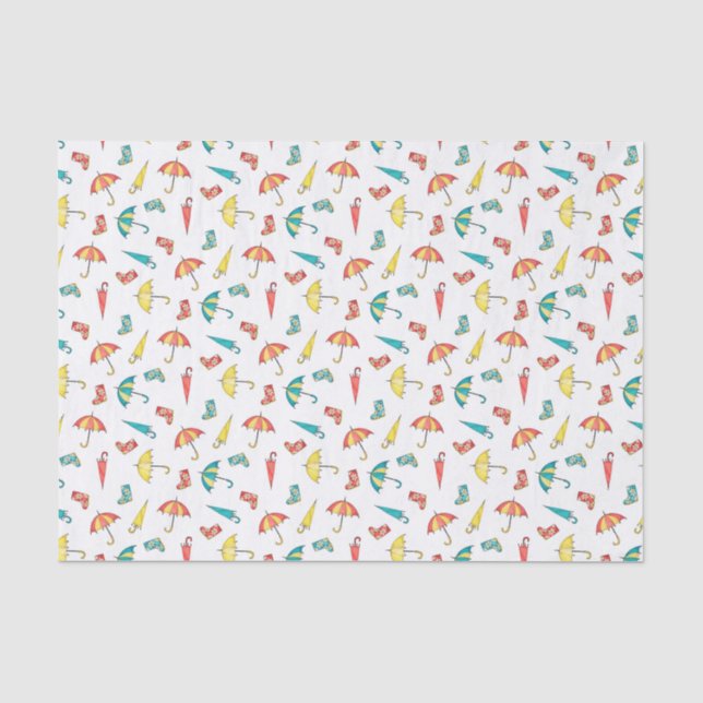 Papier Mousseline Pluie printanière I (Recto)