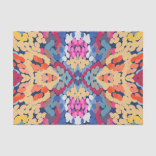 Papier Mousseline Plumeria tropicale Fleurs tachetées Motif de carre