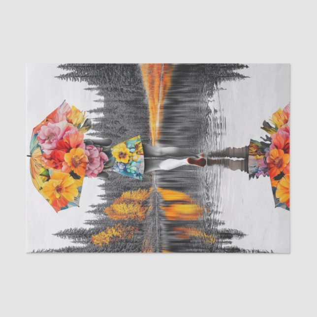 Papier Mousseline Plumes de fleurs11 (Recto)