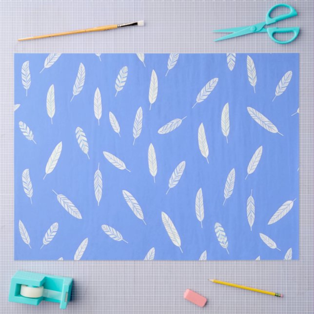 Papier Mousseline Plumes modernes Collection Boho de luxe (Artisanat)