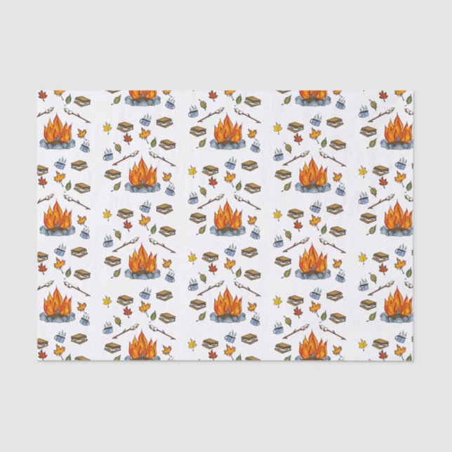 Papier Mousseline Plus le thème du Camping en papier Merrier (Recto)