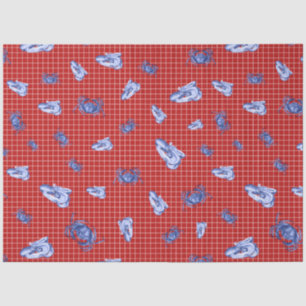 Papier Mousseline Plus Red and Navy Nautical Series Design 11