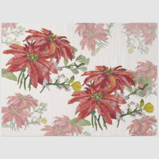 Papier Mousseline Poinsettia Doré | Beaux-Arts Noël décoration dispe