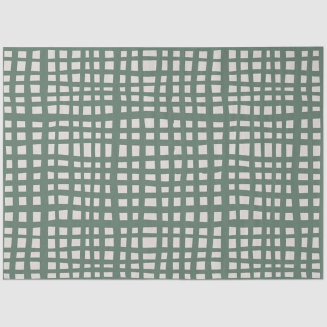 Papier Mousseline Poinsettia Sage Green Ivory Christmas gift (Recto)