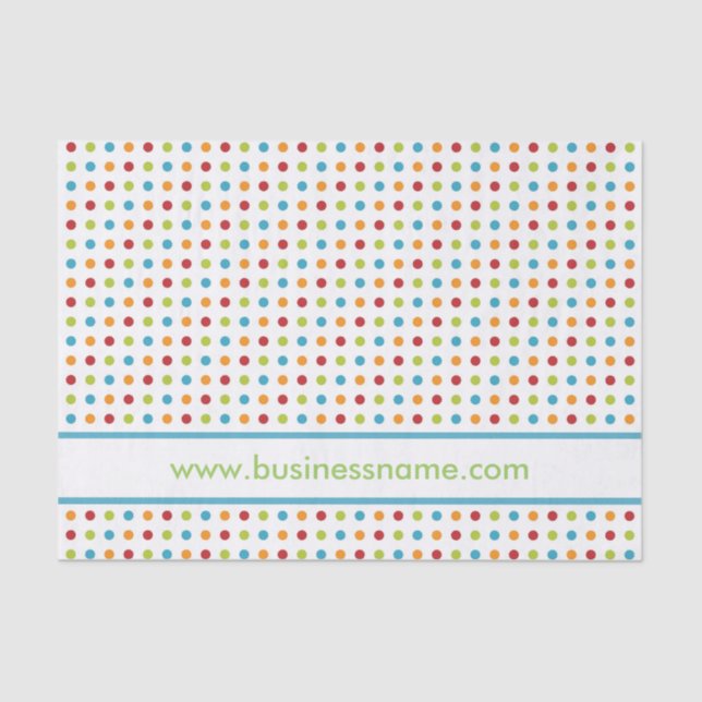 Papier Mousseline Point de polka multicolore (Recto)
