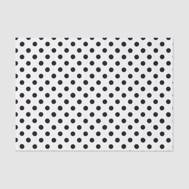 Papier Mousseline Point de polka noir (Recto)