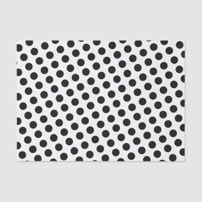 Papier Mousseline Point de polka noir (Recto)