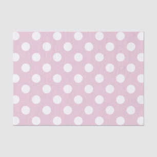 Papier Mousseline Point Polka blanc sur Arrière - plan rose