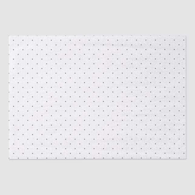 Papier Mousseline Point Polka noir et blanc (Recto)