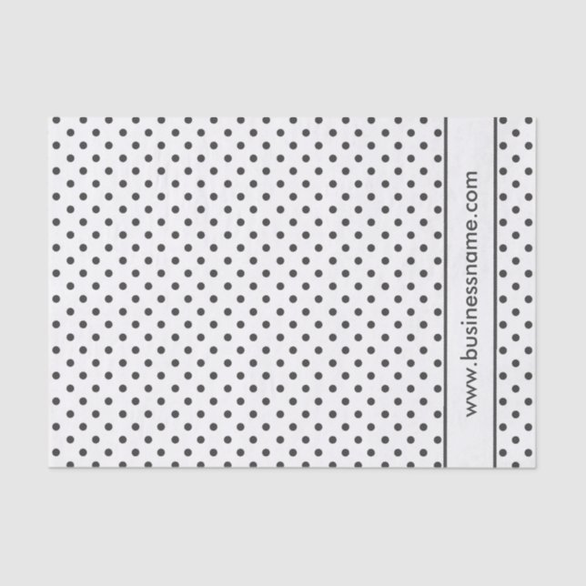 Papier Mousseline Point Polka noir et blanc (Recto)