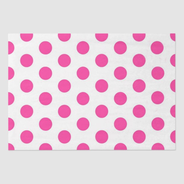 Papier Mousseline Point Polka rose (Recto)