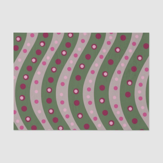 Papier Mousseline Pointe de Polka rose magenta au printemps (Recto)