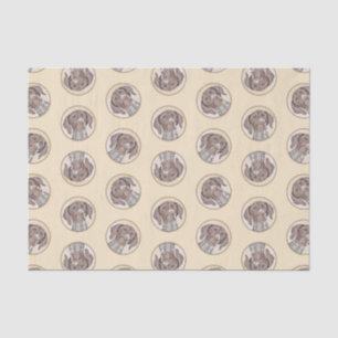 Papier Mousseline Pointeur allemand peint art original