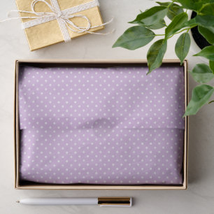 Papier Mousseline Pointillisme Classique Blanc - Lilas Doux