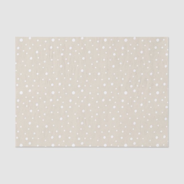 Papier Mousseline Points Artistiques minimalistes Tan (Recto)