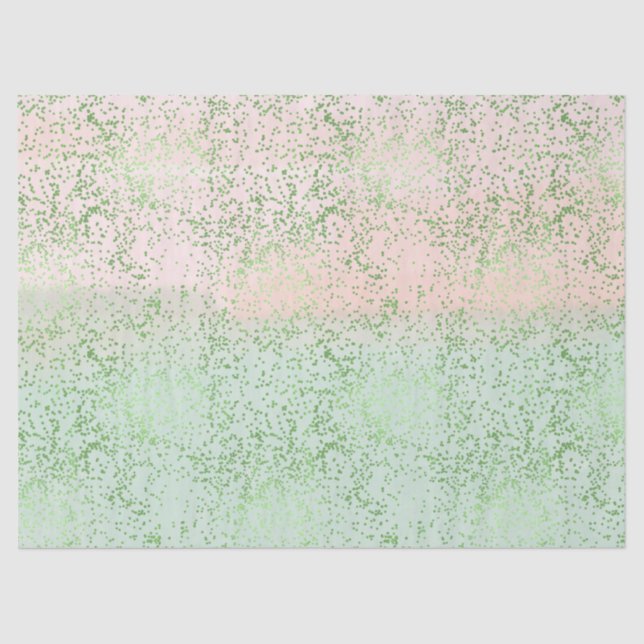 Papier Mousseline Points Confetti Aquarelle Rose-Mint (Recto)