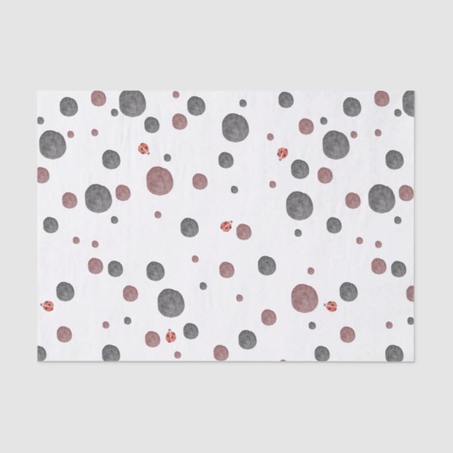 Papier Mousseline Points d'aquarelle de Ladybug (Recto)