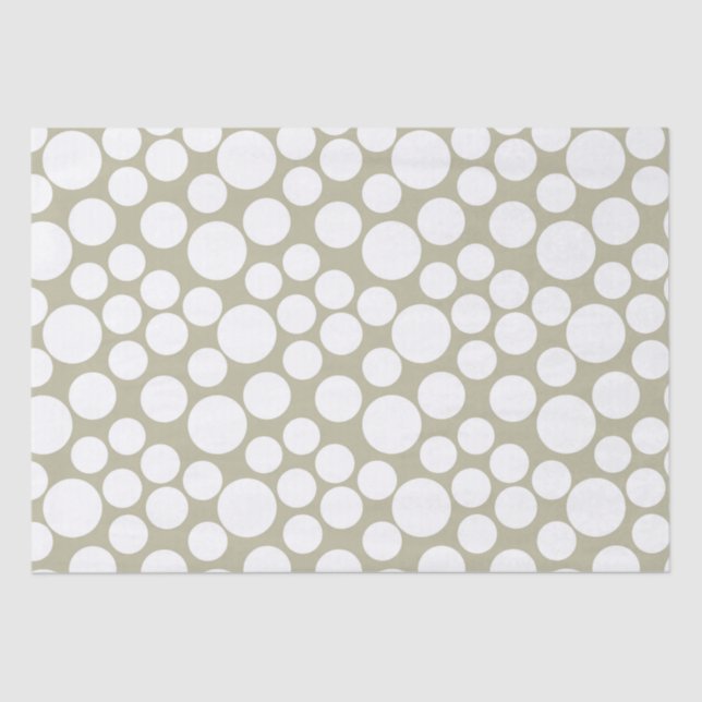 Papier Mousseline Points de sage polka (Recto)