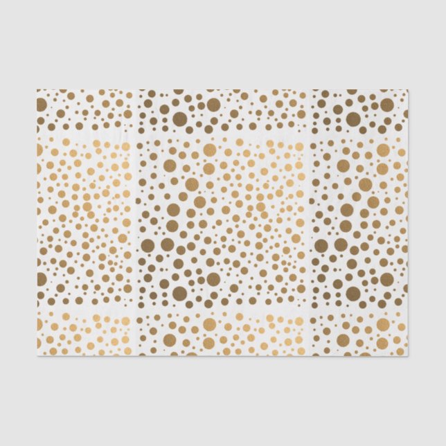 Papier Mousseline Points élégants de confettis de feuille d'or (Recto)