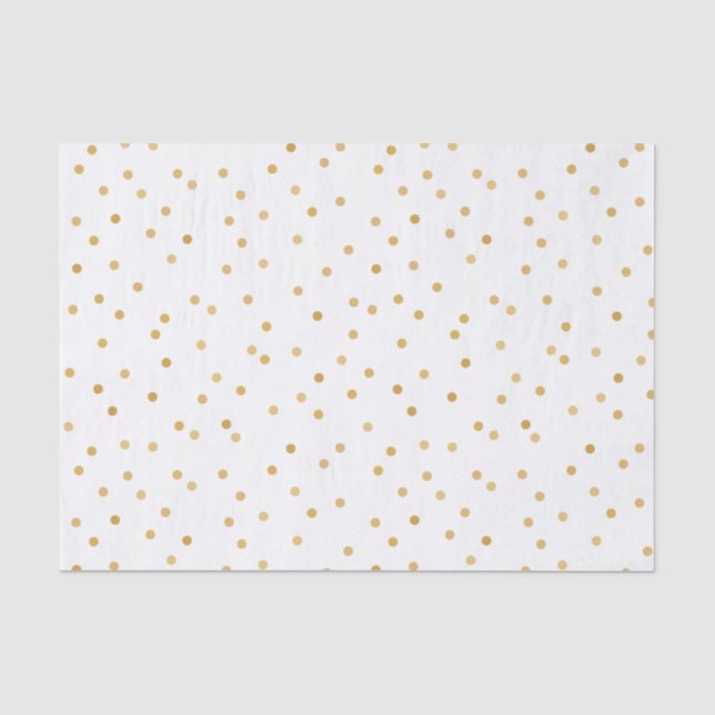 Papier Mousseline Points modernes élégants de confettis de blanc et (Recto)