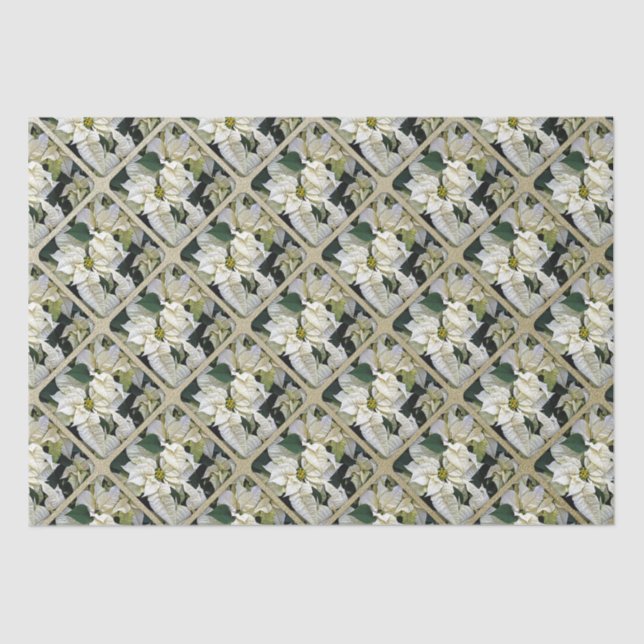 Papier Mousseline Pointsettia (Recto)
