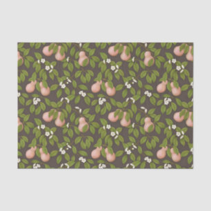 Papier Mousseline Poires roses (marron foncé)