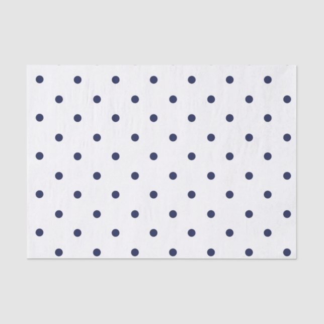 Papier Mousseline Pois bleus et blancs (Recto)