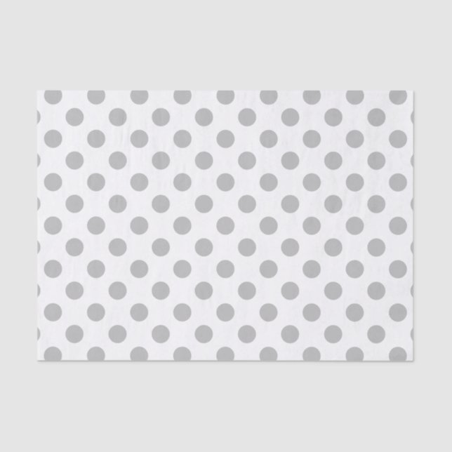 Papier Mousseline Pois gris sur blanc (Recto)