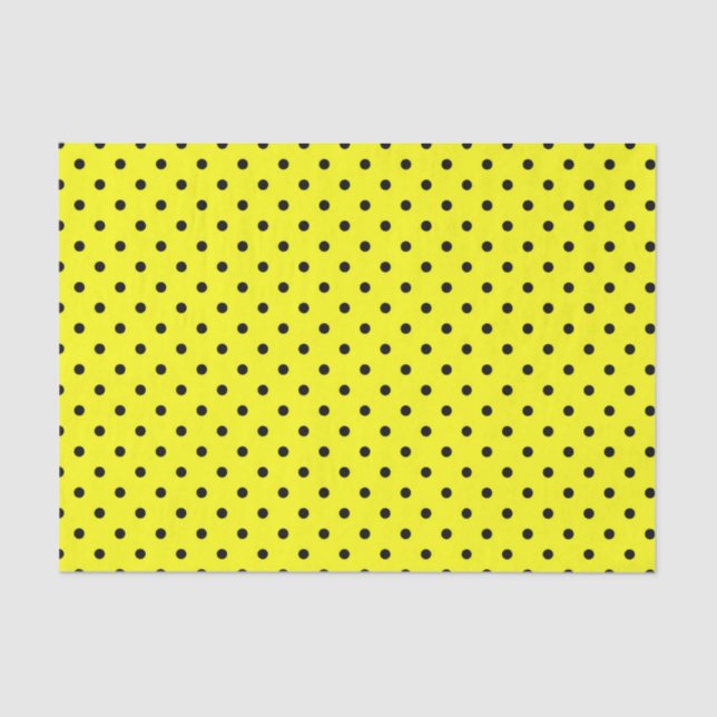 Papier Mousseline Pois jaune (Recto)