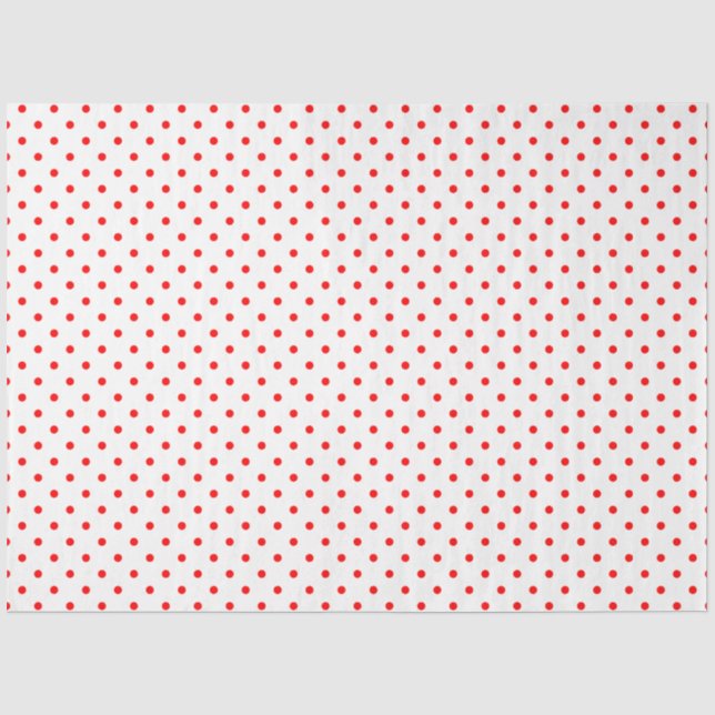 Papier Mousseline Pois minuscules rouges (Recto)