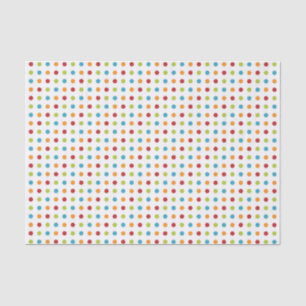 Papier Mousseline Pois multicolore