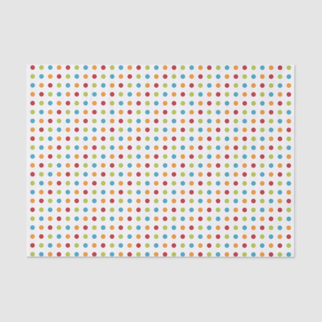 Papier Mousseline Pois multicolore (Recto)