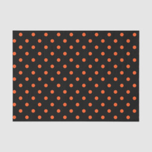 Papier Mousseline Pois noir et orange