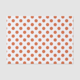 Papier Mousseline Pois orange brûlés