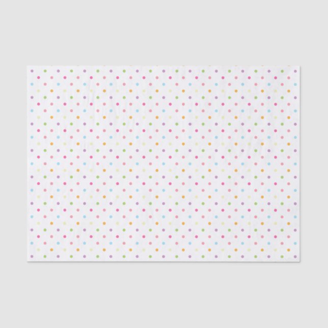 Papier Mousseline Pois Pastel colorés (Recto)