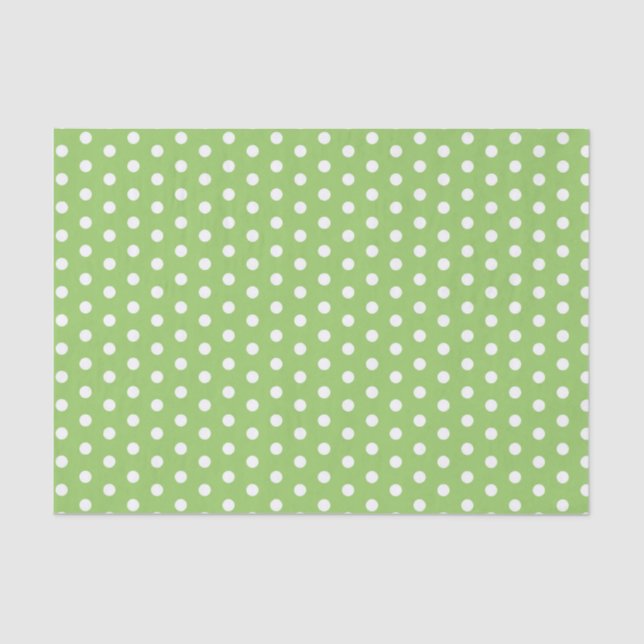 Papier Mousseline Pois verts (Recto)