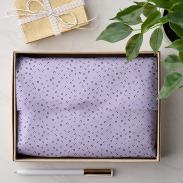 Papier Mousseline Pois verts simples avec Arrière - plan pourpre (Cadeau)