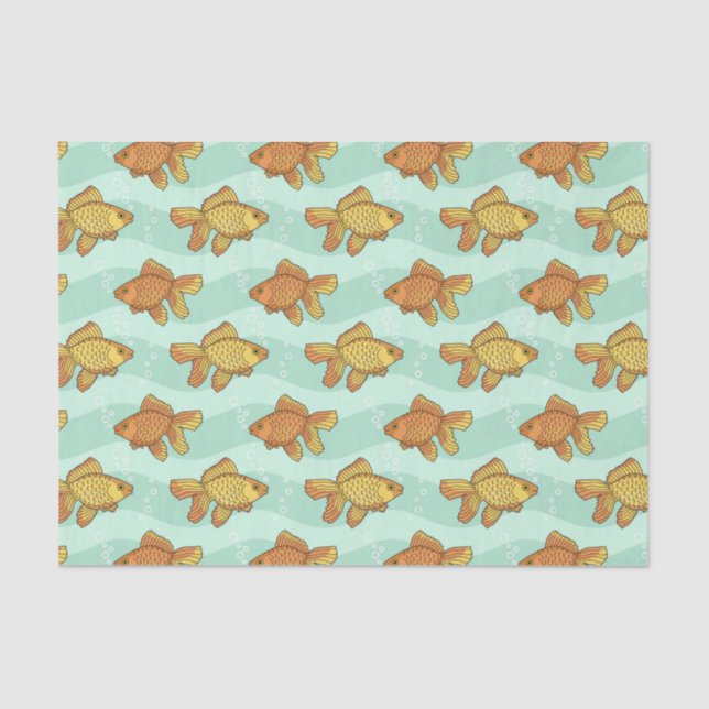 Papier Mousseline Poisson-motif (Recto)
