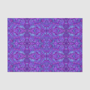 Papier Mousseline Poisson sous l'eau Bohème Arabesque Motif violet