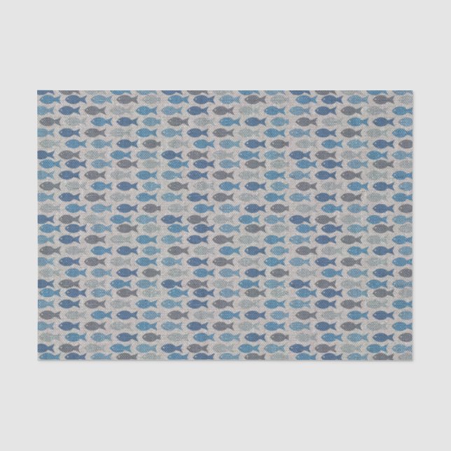 Papier Mousseline Poissons de toile (Recto)