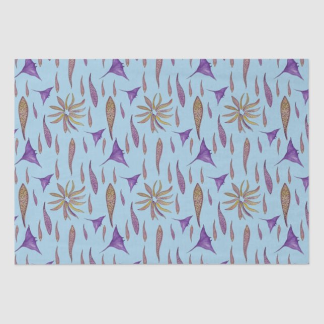 Papier Mousseline Poissons et rayons (Recto)