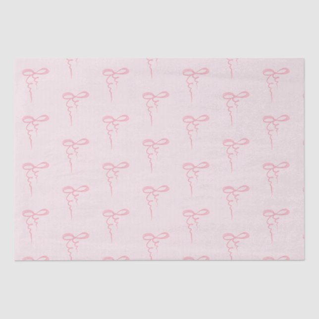 Papier Mousseline Poitrine rose motif bébé douche (Recto)