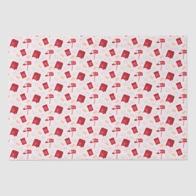 Papier Mousseline Pôle Nord mignon Mail Motif de Noël (Recto)