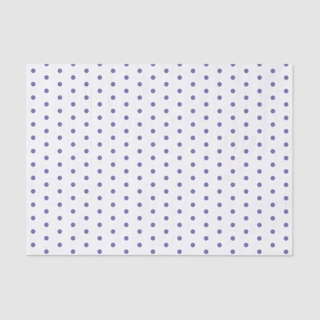 Papier Mousseline Polka bleu moderne point blanc couleur cadeau papi (Recto)