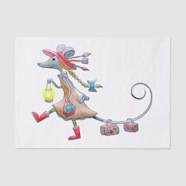 Papier Mousseline Polly la souris II enfants (Recto)