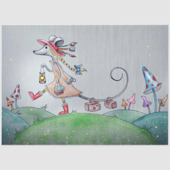 Papier Mousseline Polly the Mouse Kids (Recto)