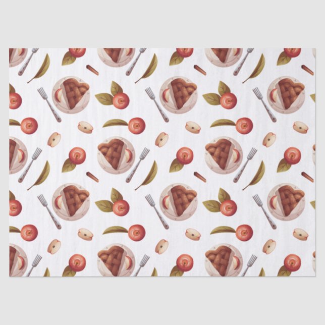Papier Mousseline Pommes et tranches de tarte aux pommes (Recto)