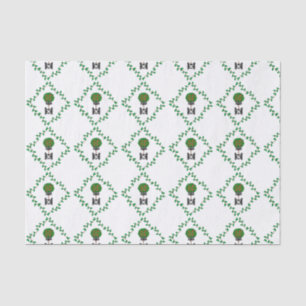 Papier Mousseline Pommier Topiaire Vin Diamant Rouge Noir