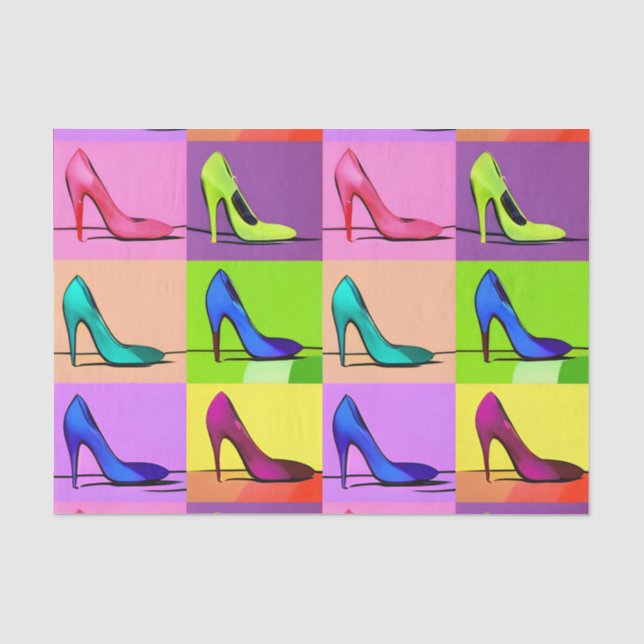 Papier Mousseline Pompes de Stiletto, Poster d'Art à talons hauts (Recto)
